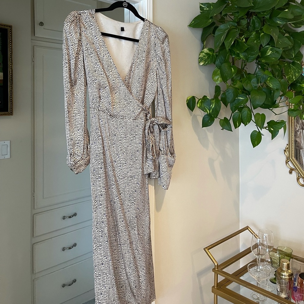 Topshop Satin Wrap Dress